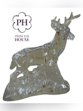 VINTAGE CRYSTAL DEER BUCK PRINCESS HOUSE WONDERS OF THE WILD 24% LEAD CRYSTAL